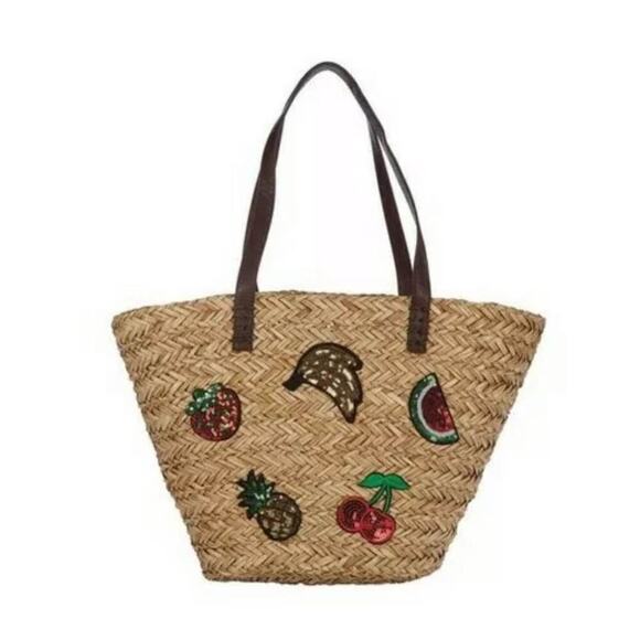 cappella straworld Handbags - Cappelli Straworld Women's   BAG1092 Fruit Straw Tote Multi Size OSFA